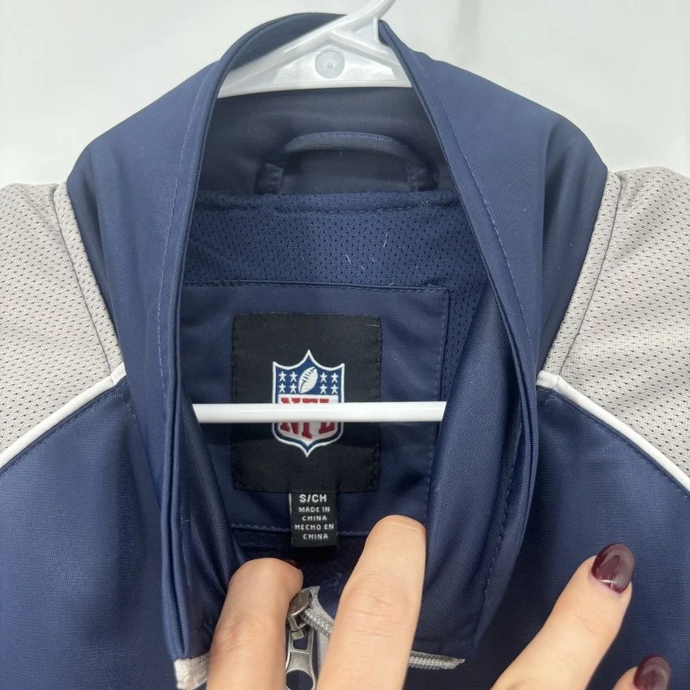 Dallas Cowboys‎ NFL Men's Small Full-Zip Track Jacket America's Team Blue White